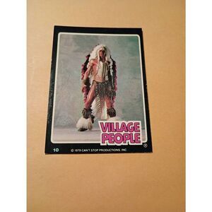 Vintage 1979 Village People Trading Card #10 Disco Era Vintage Music Collectible